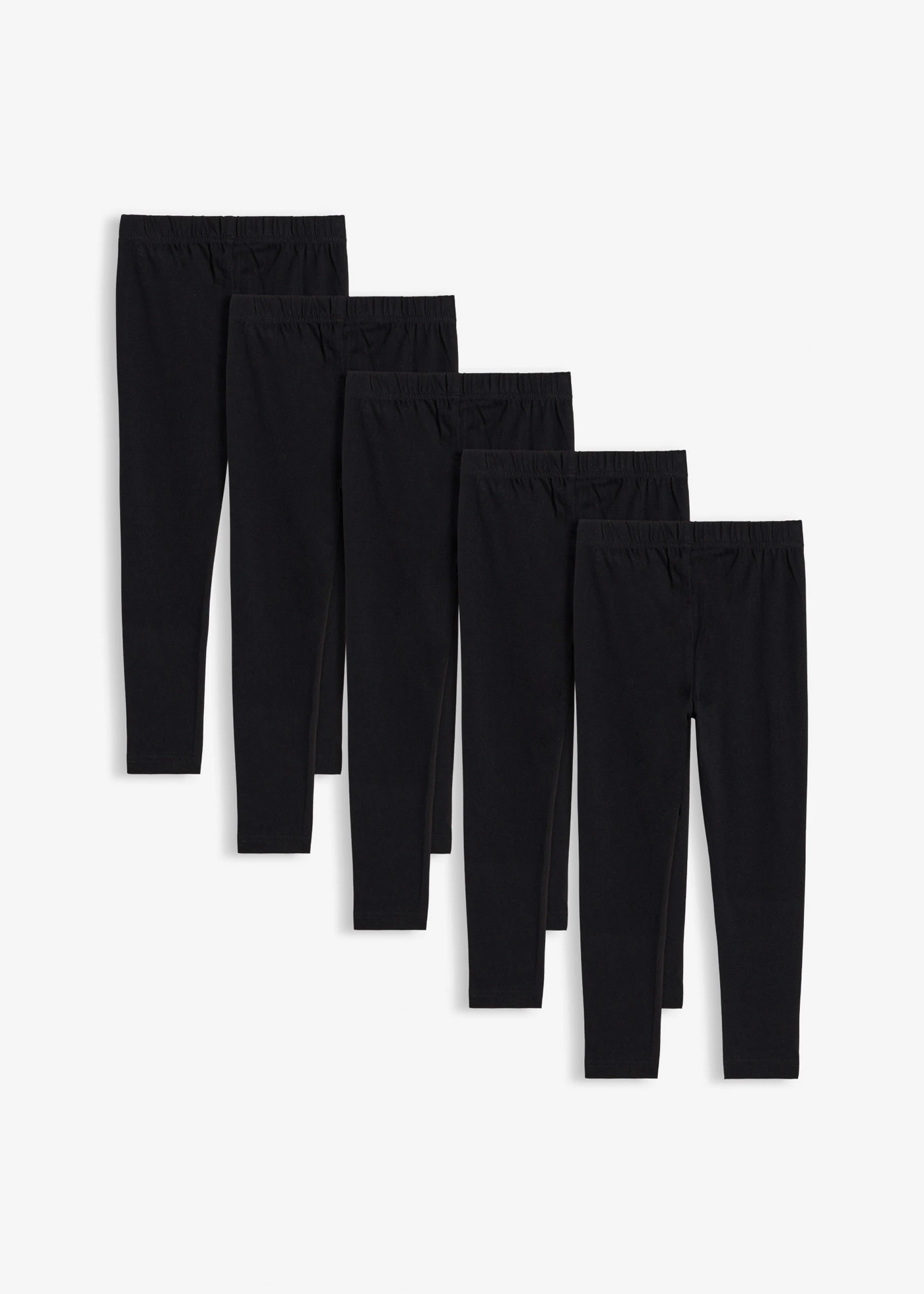 Lot de 5 leggings en coton extensible • noir • Boutique bonprix