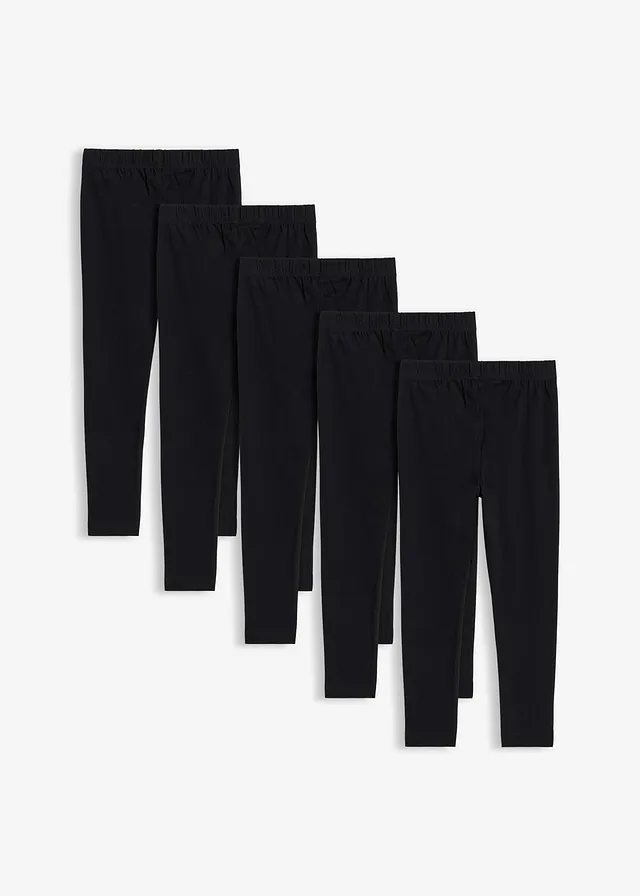 Legging van elastisch biologisch katoen (set van 5) • zwart • product-page.page-title-suffix