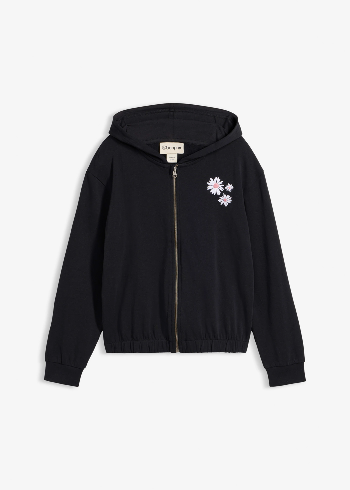 Jachetă casual din bumbac organic 100% • negru • magazin bonprix
