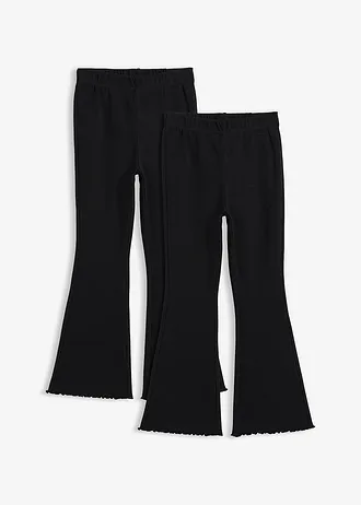 Bordás legging lefelé bővülő szárral (2 db-os csomag)