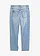 Cropped mid waist jeans, straight, Kleur: blauw denim