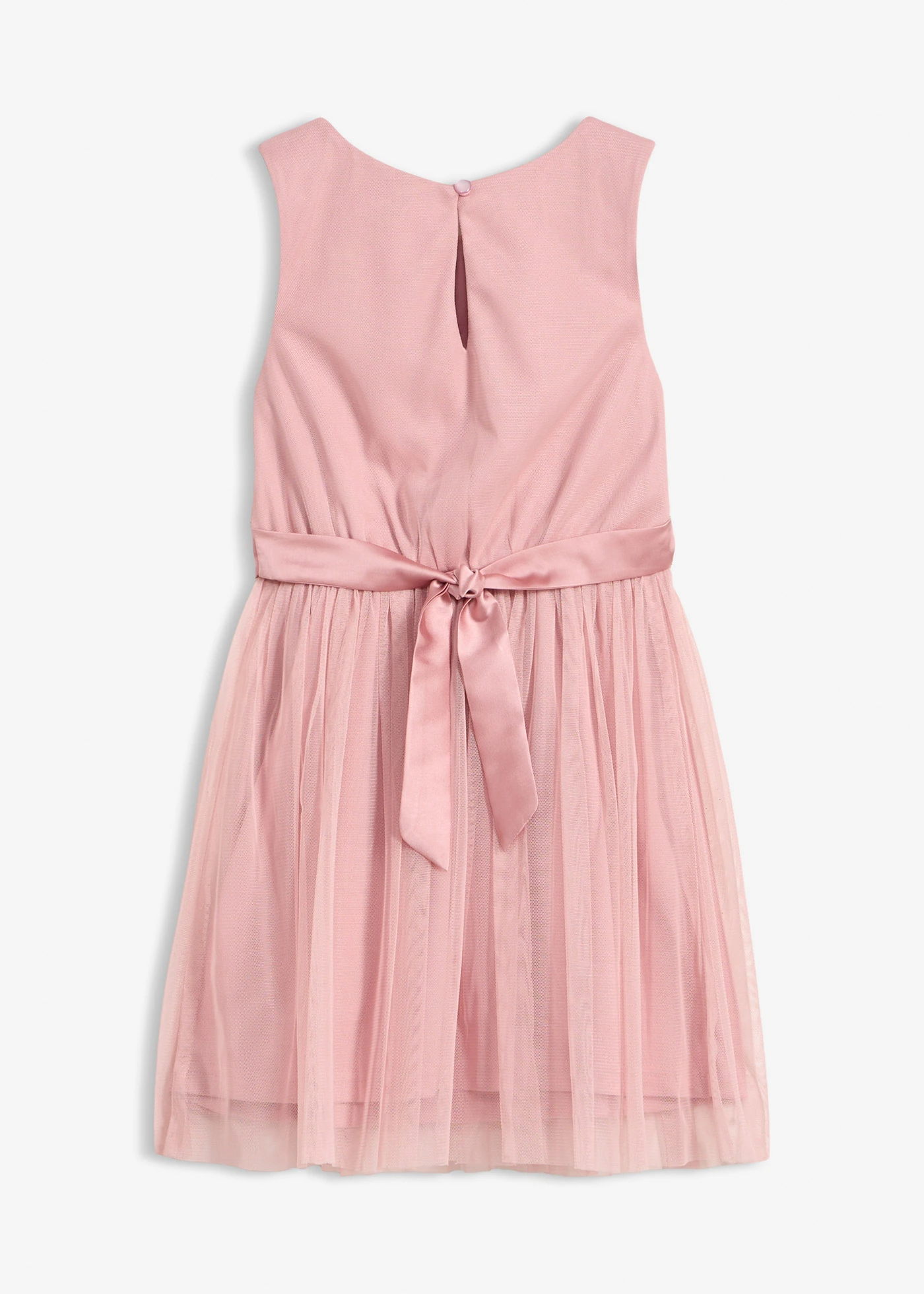 Robe midi en dentelle et tulle • rose cendré • Boutique bonprix