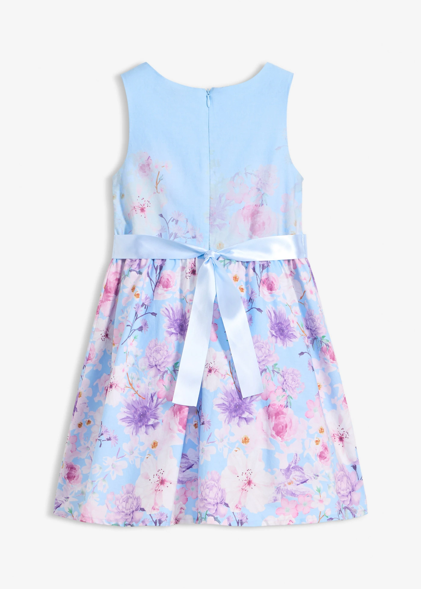 Robe évasée • bleu clair floral • Boutique bonprix