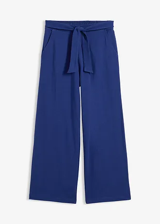 Kalhoty Culotte s elastickým pasem, z organické bavlny • půlnoční modrá • bonprix obchod