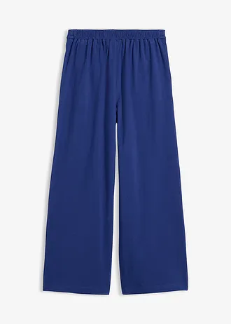 Kalhoty Culotte s elastickým pasem, z organické bavlny • půlnoční modrá • bonprix obchod