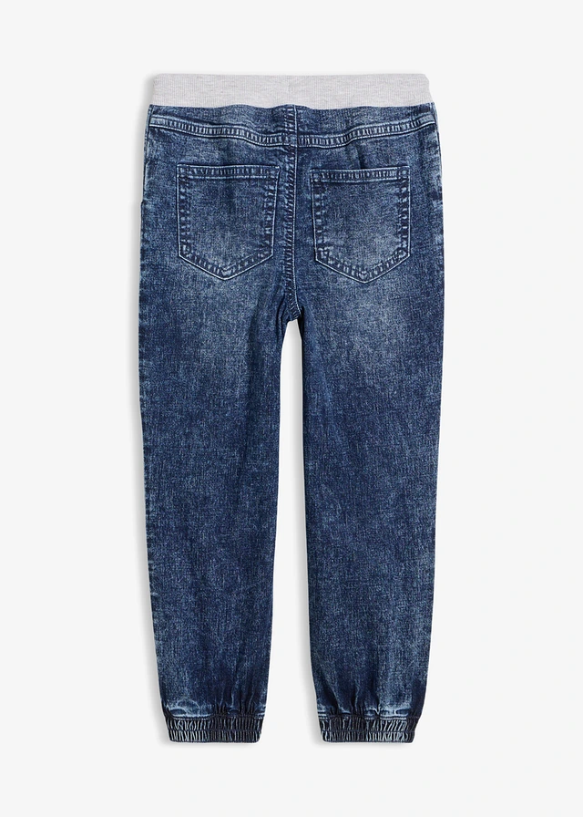 Jean regular à taille élastiquée