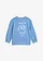 Sweat-shirt 100% coton, Couleur: bleu cristal imprimé