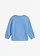 Sweater van biologisch katoen, Kleur: kristalblauw met print