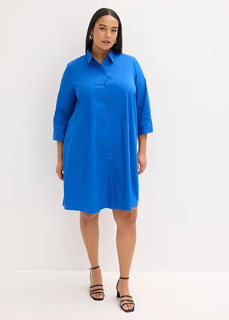 Overhemdjurk van stevig popeline, Kleur: arctisch blauw