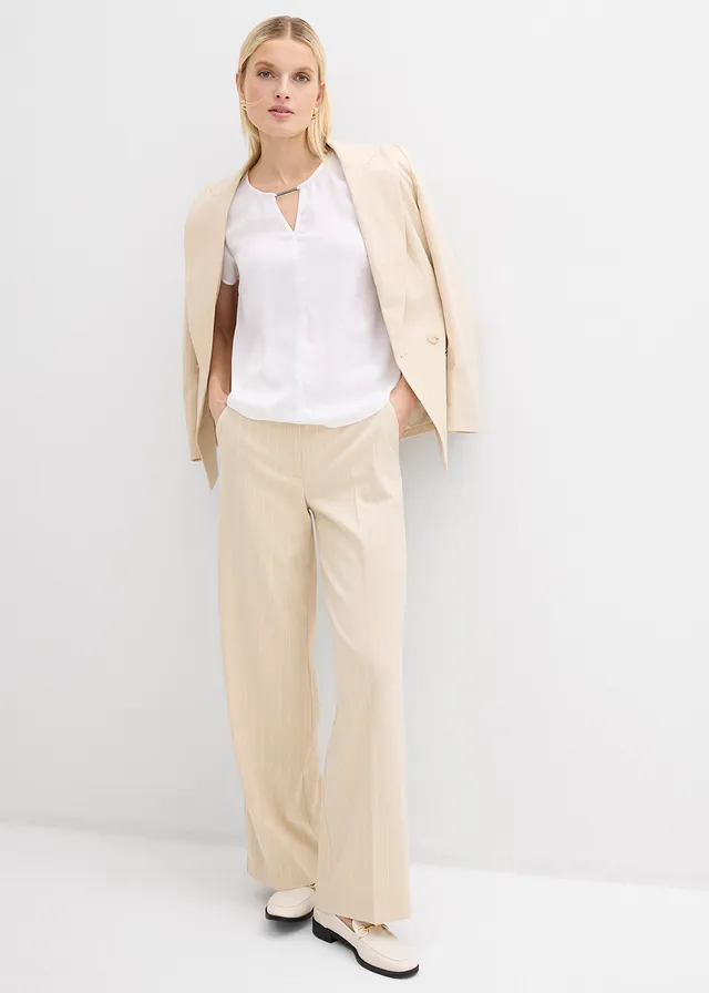 Tuniek van elegant satijn, Kleur: wit