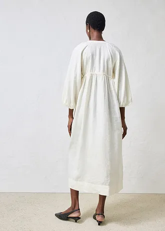Maxi jurk van puur linnen • crèmewit • bonprix online shop