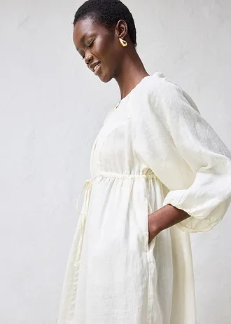 Maxi jurk van puur linnen • crèmewit • bonprix online shop