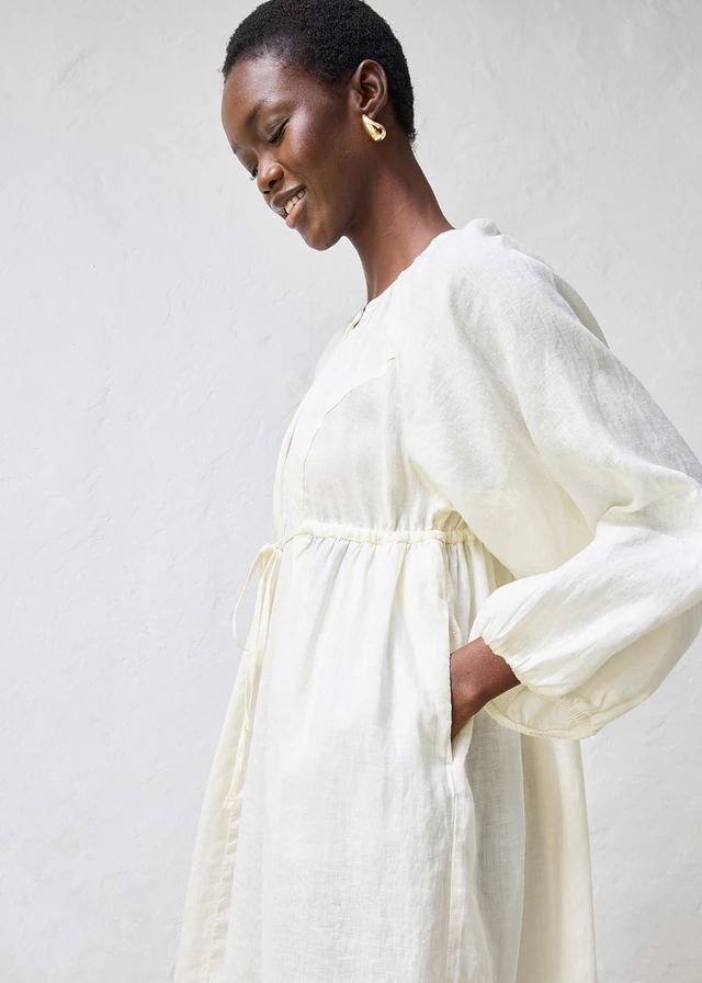 Robe longue 100% lin • crème • product-page.page-title-suffix
