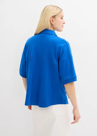 Poloshirt van biologisch katoen, Kleur: arctisch blauw