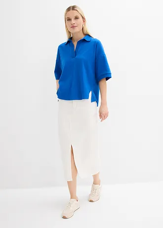 Poloshirt van biologisch katoen, Kleur: arctisch blauw