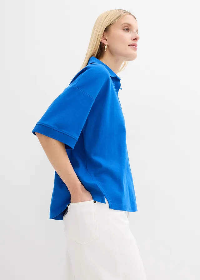 Bluză polo din bumbac organic 100% • albastru arctic • magazin bonprix