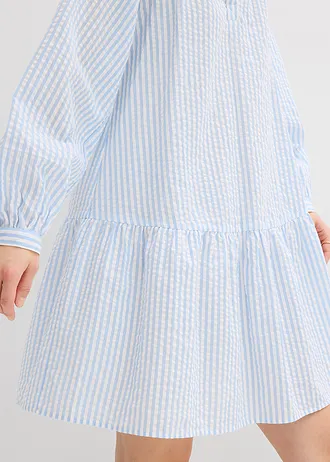 Tuniekjurk van puur katoen • lichtblauw-wit gestreept • bonprix online shop