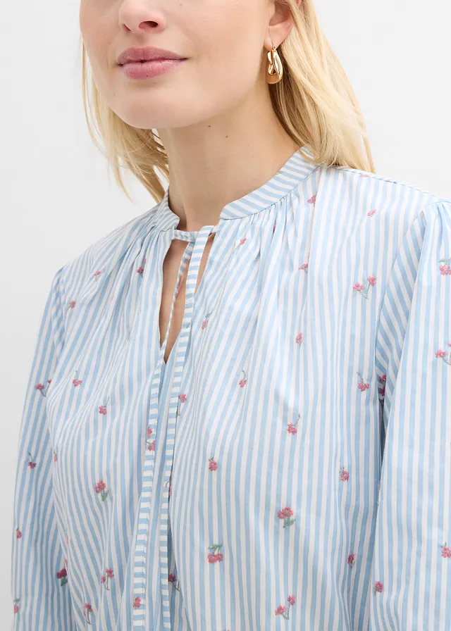 Robe courte 100% coton • bleu clair/blanc rayé • product-page.page-title-suffix