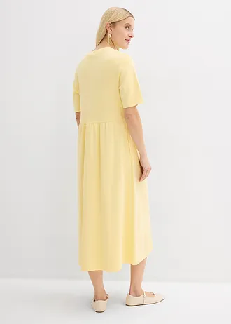 Robe en jersey 100% coton • jaune clair • Boutique bonprix