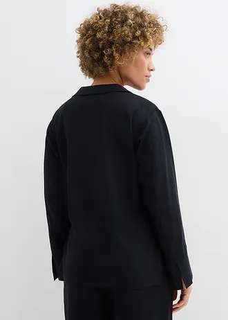 Bluză petrecută din material cu in • negru • magazin bonprix