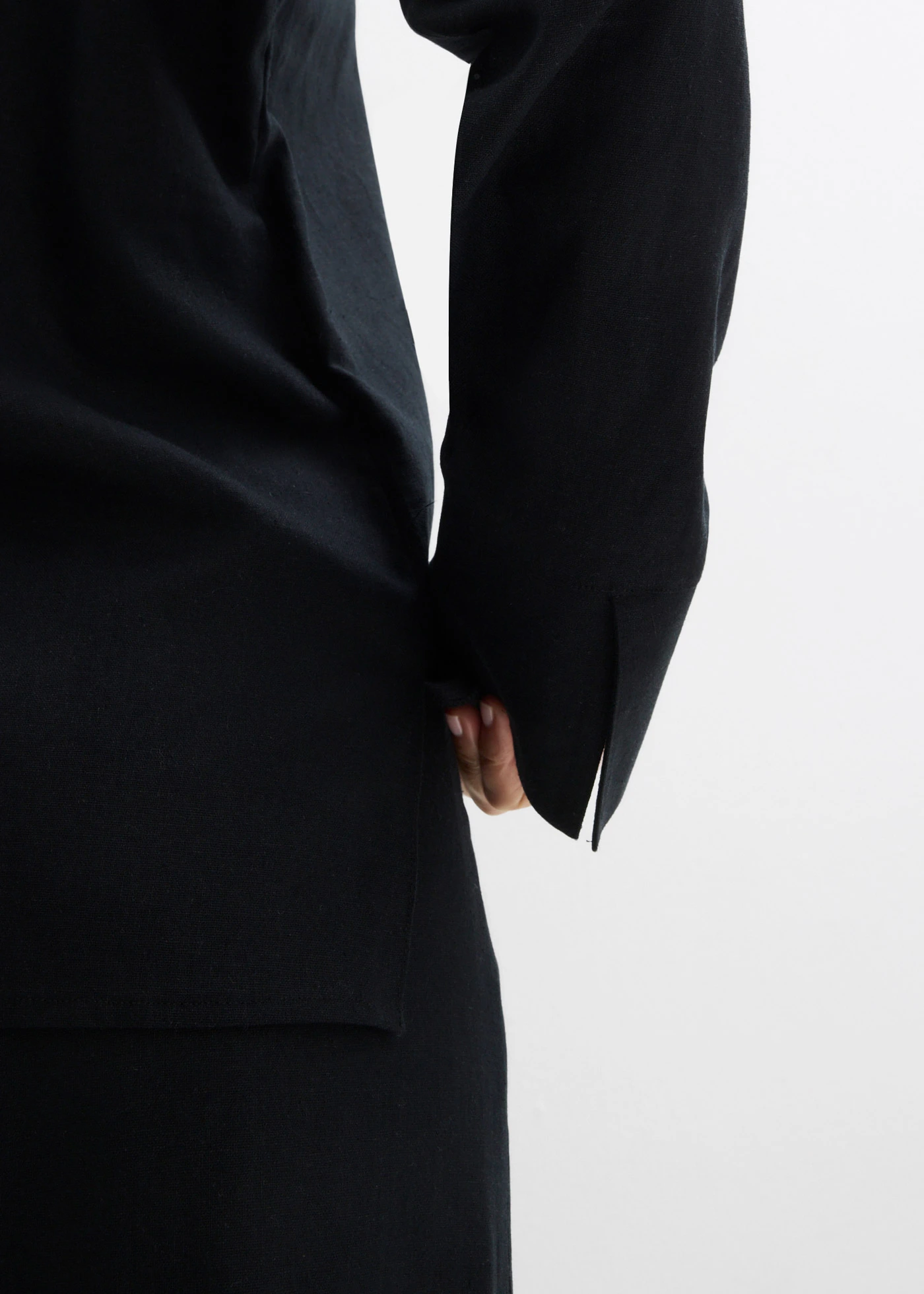 Zavinovací halenka ze lněné směsi • černá • bonprix obchod