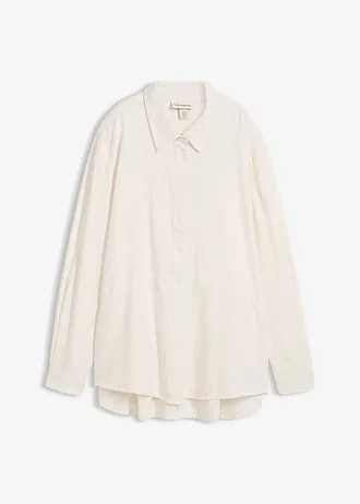 Bluzka oversize z mieszanki lnu