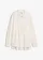 Oversized blouse van linnenmix, Kleur: wolwit