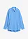 Chemisier oversize en lin mélangé, Couleur: bleu moyen