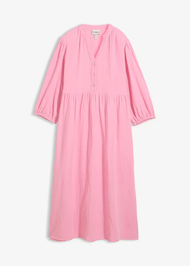 Robe-tunique en gaze de coton douce, Couleur: rose