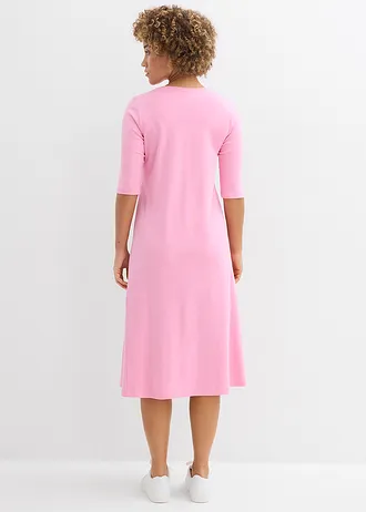 Jersey jurk van zwaar katoen • roze • bonprix online shop
