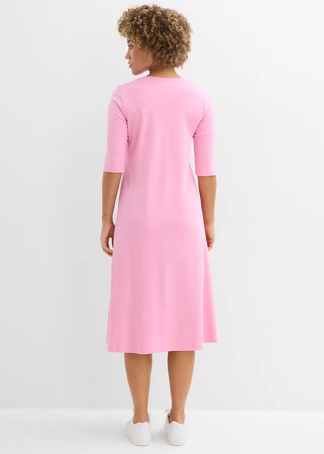 Robe en jersey de coton épais, Couleur: rose