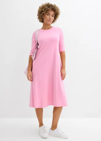 Jersey jurk van zwaar katoen • roze • bonprix online shop