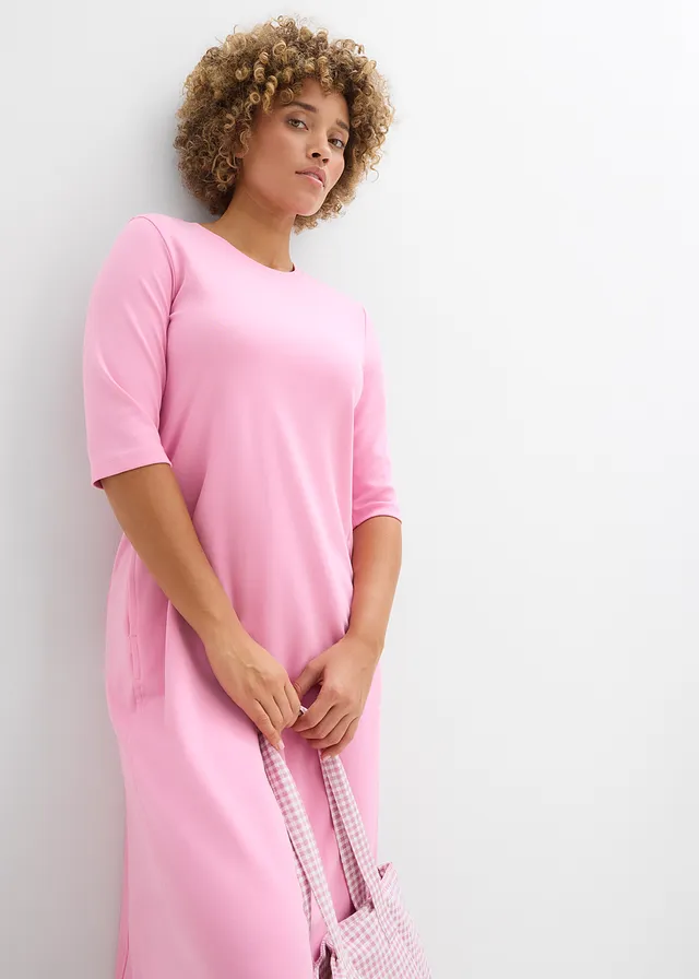 Jersey jurk van zwaar katoen • roze • product-page.page-title-suffix