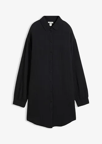 Oversized mousseline blouse van puur katoen