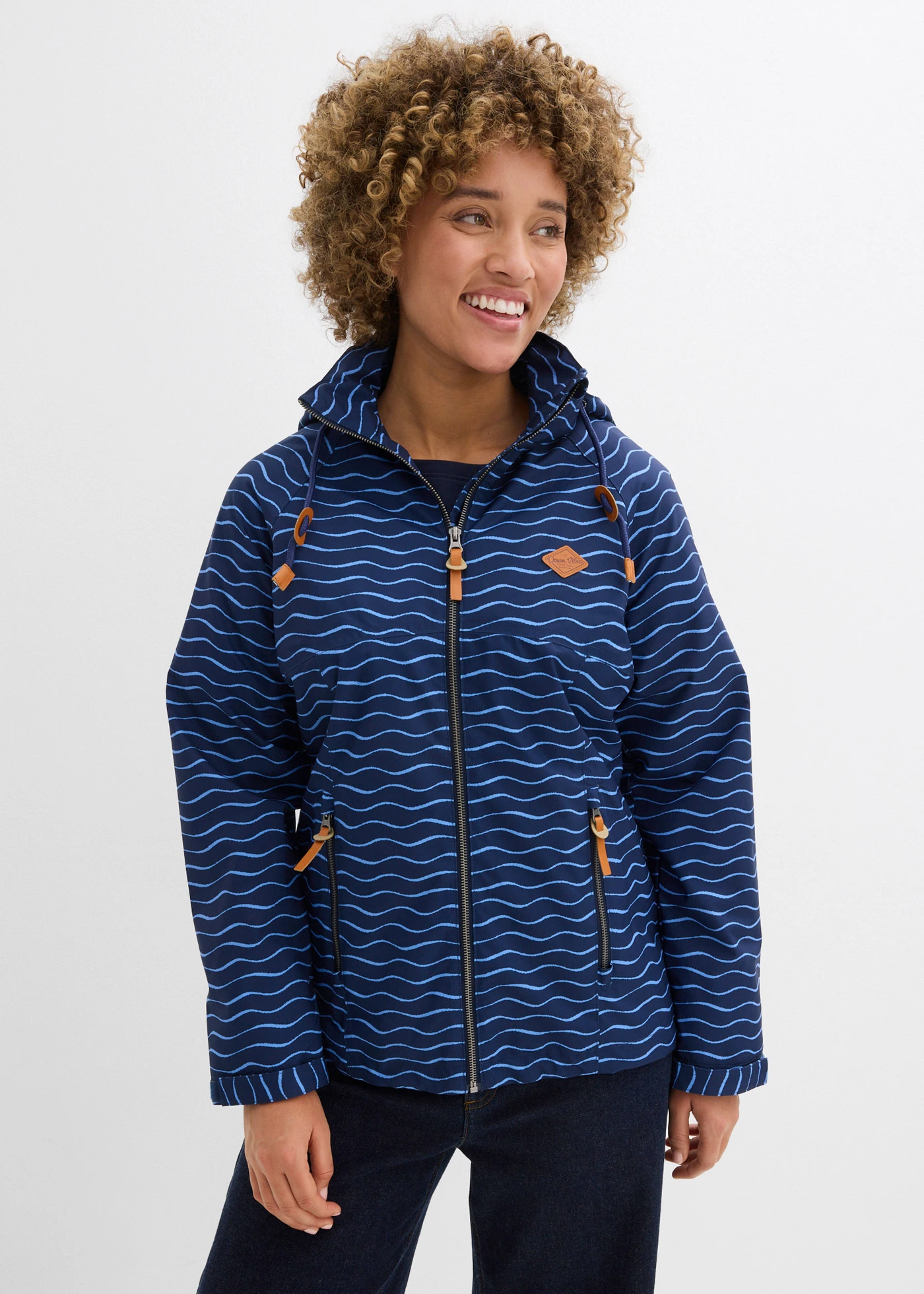Veste technique imperméable • bleu foncé-bleu moyen • Boutique bonprix