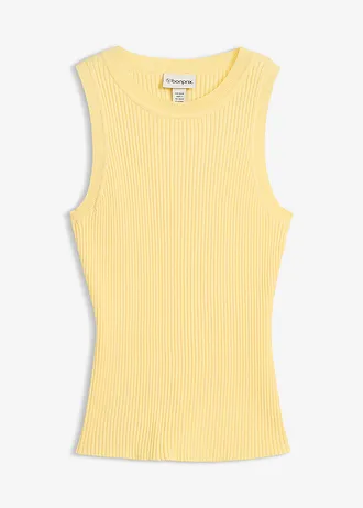 Top en maille, Couleur: jaune clair