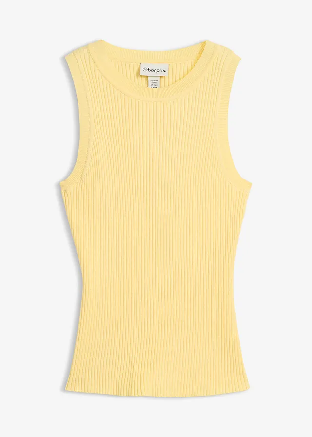 Top tricotat cu viscoză • galben deschis • magazin bonprix