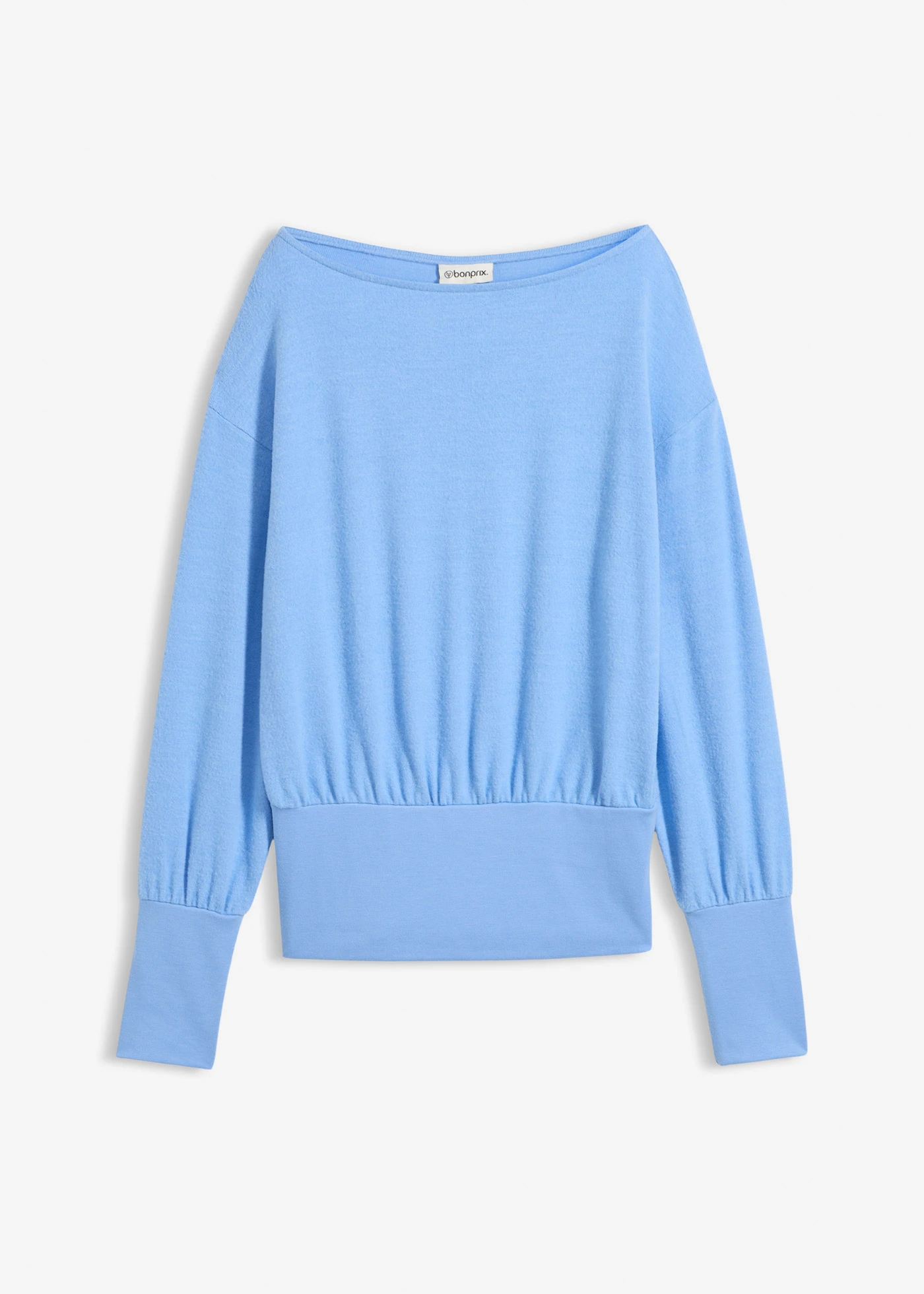 Longsleeve van zachte viscosemix • middenblauw • bonprix online shop