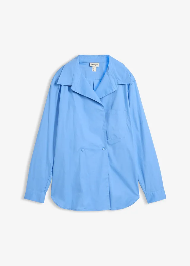 Lange blouse met V-hals