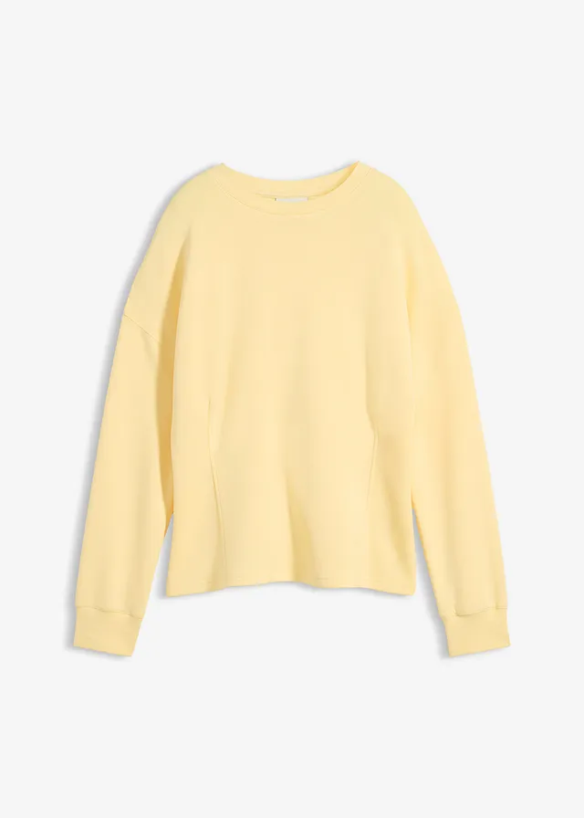 Sweat cintré en matière néoprène • jaune clair • Boutique bonprix