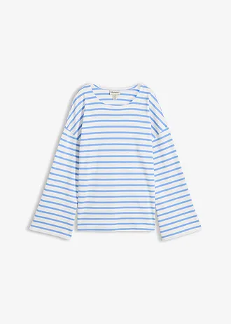 T-shirt manches longues rayé en coton