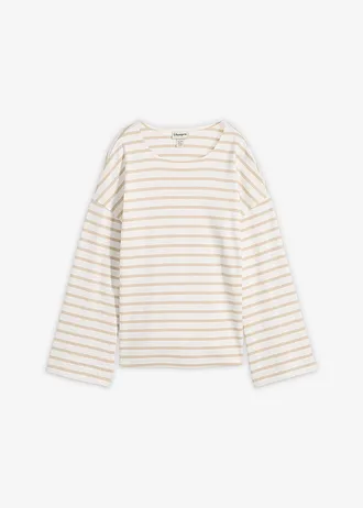 Gestreepte longsleeve van biologisch katoen