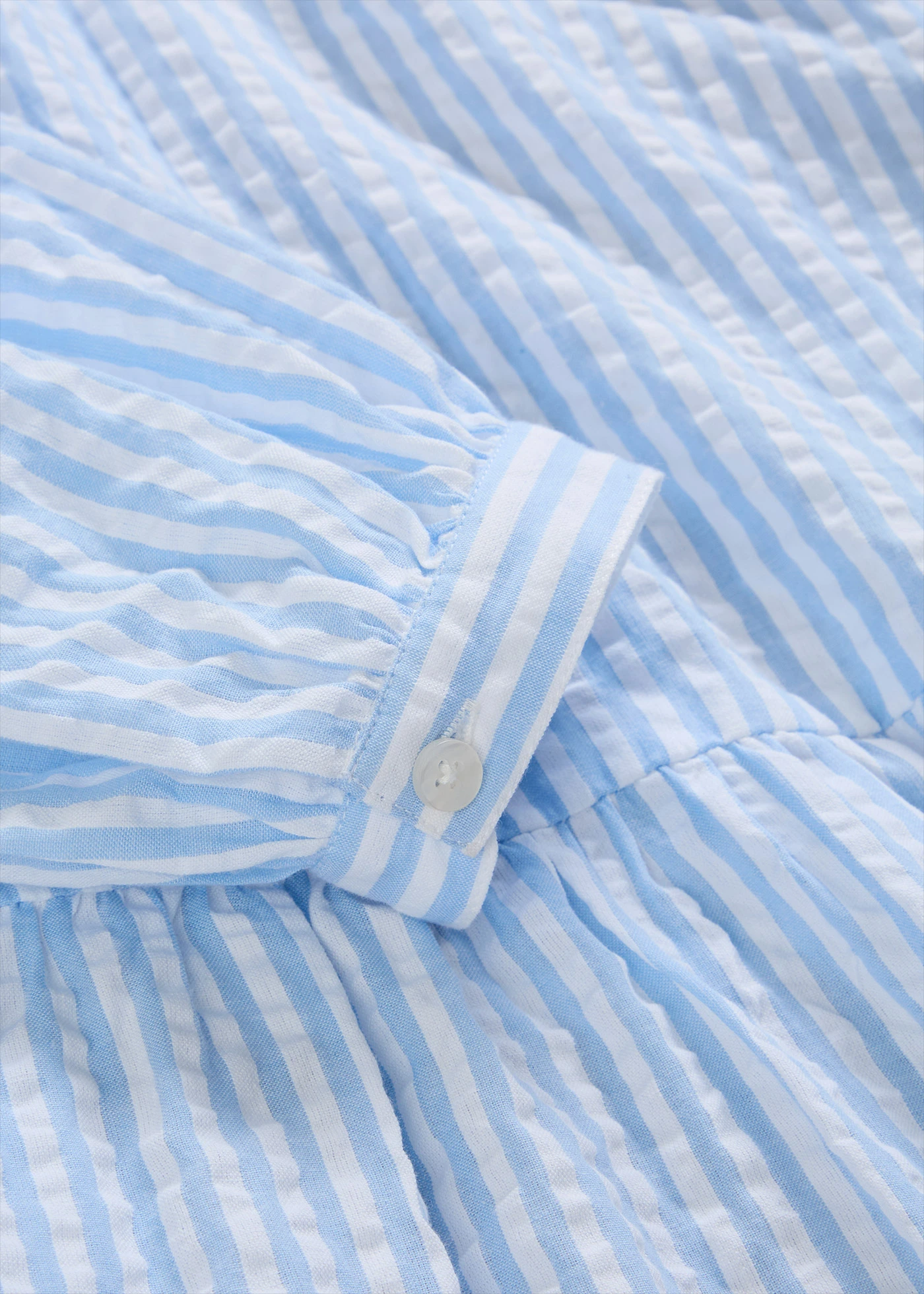 Tuniekjurk van puur katoen • lichtblauw-wit gestreept • bonprix online shop