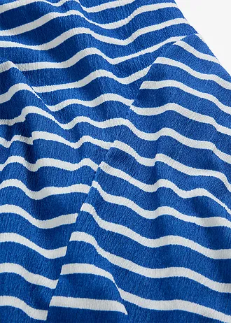 Maxi jurk met asymmetrische zoom • arctisch blauw-wit gestreept plus size • bonprix online shop