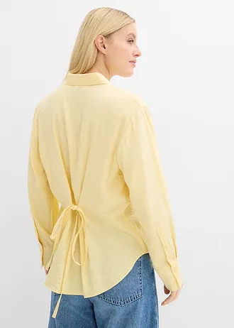 Košilová halenka ze splývavé viskózové směsi • světle žlutá • bonprix obchod