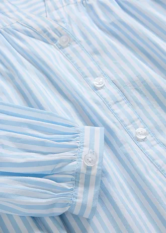 Bluză din poplin solid • bleu/alb cu dungi • magazin bonprix