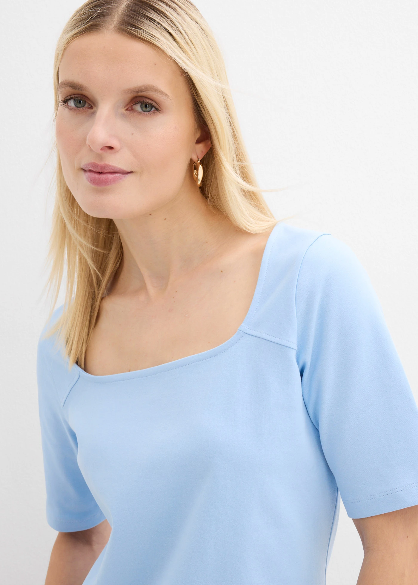 Tricou din bumbac greu • bleu • magazin bonprix