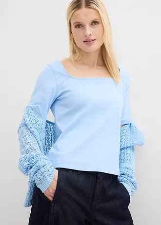 Tricou din bumbac greu • bleu • magazin bonprix