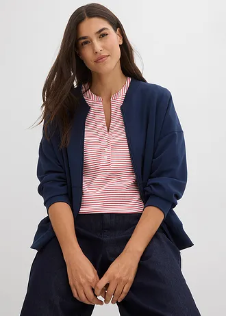 Shirt van puur biologisch katoen • wit-aardbeirood gestreept • bonprix online shop