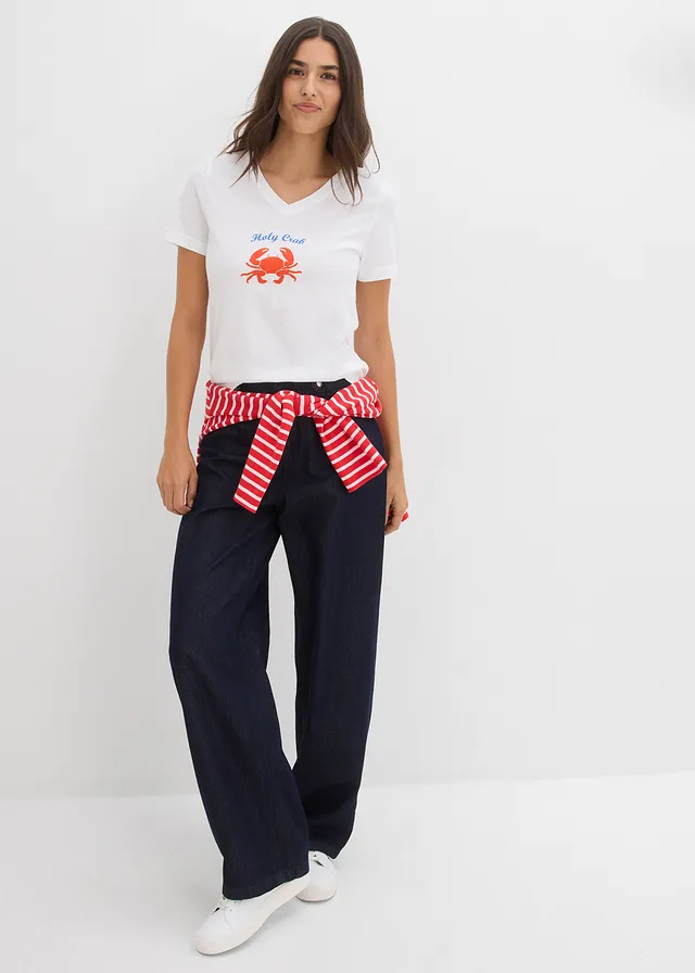 Tricou din bumbac 100% • alb • magazin bonprix